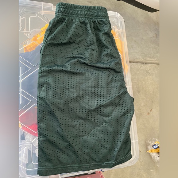 💚🩳 Hill Men’s Mesh Basketball Shorts w/2 front pockets - Forest Green - Picture 2 of 4